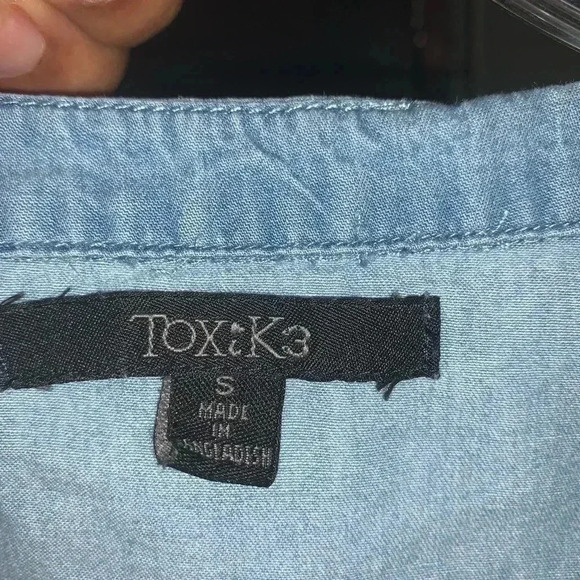 Toxik3 Soft Denim Shorts Romper - Picture 8 of 8